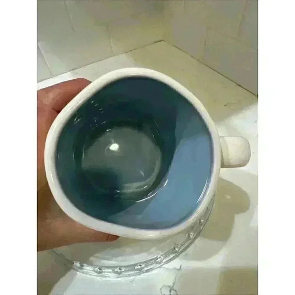 Rae Dunn Robins Egg Mug with Easter Eggs White with Blue Interior 20 Ounces - Picture 9 of 10